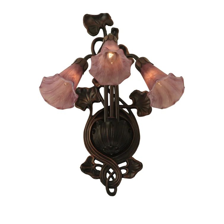 Mahogany Bronze 17" Art Nouveau Wall Sconce