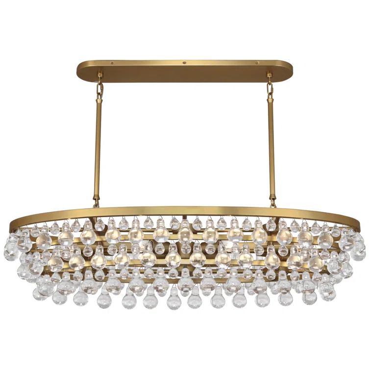 Antique Brass Elegance 8-Light Crystal Drop Drum Chandelier