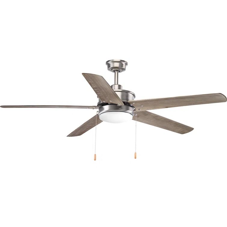 Whirl 60" Antique Nickel Ceiling Fan with LED Light and Remote