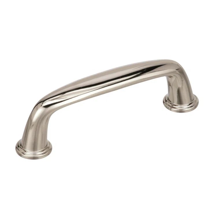 Polished Nickel 3" Modern Bar Cabinet Pull