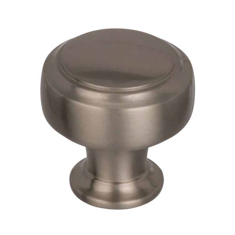 Highland Ridge Satin Nickel Round Cabinet Knob with Mounting Hardware