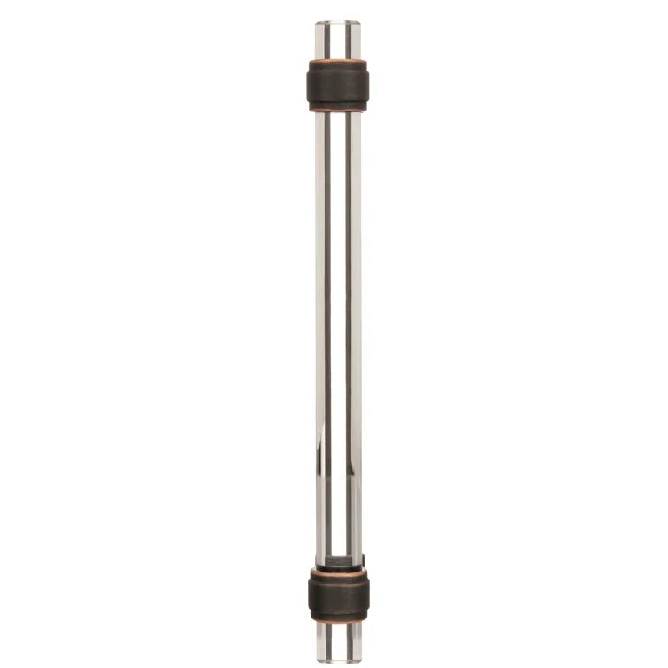 Clear and Oil-Rubbed Bronze 5-1/16" Cabinet Pull with Mounting Hardware