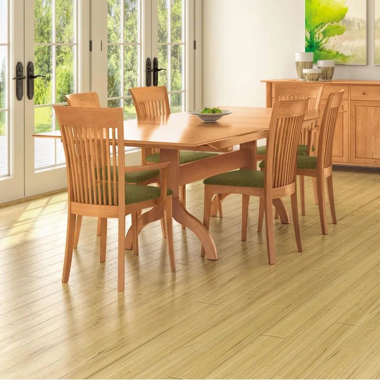 Natural Cherry Reclaimed Wood Extendable Dining Table