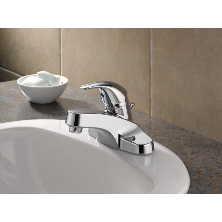Elegant Core Single-Handle Chrome Bathroom Faucet with ADA Compliance