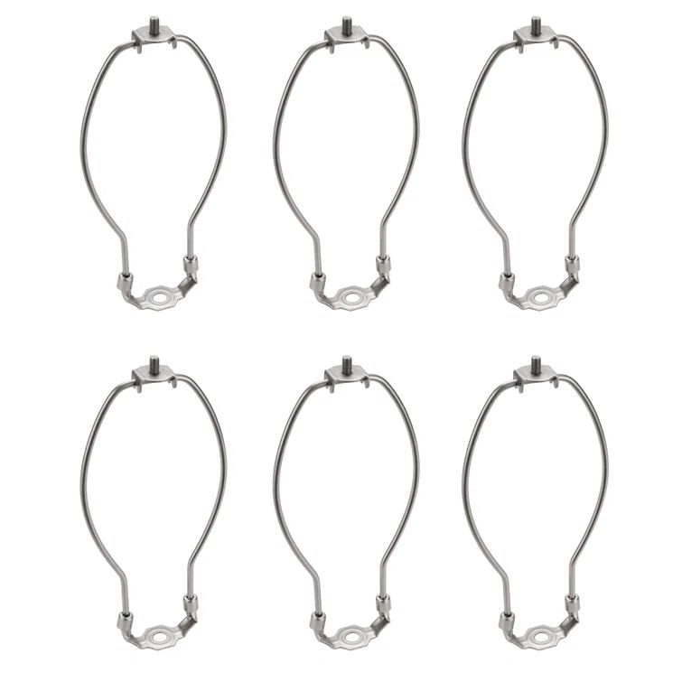 Satin Nickel 7" Lamp Harp with Detachable Design