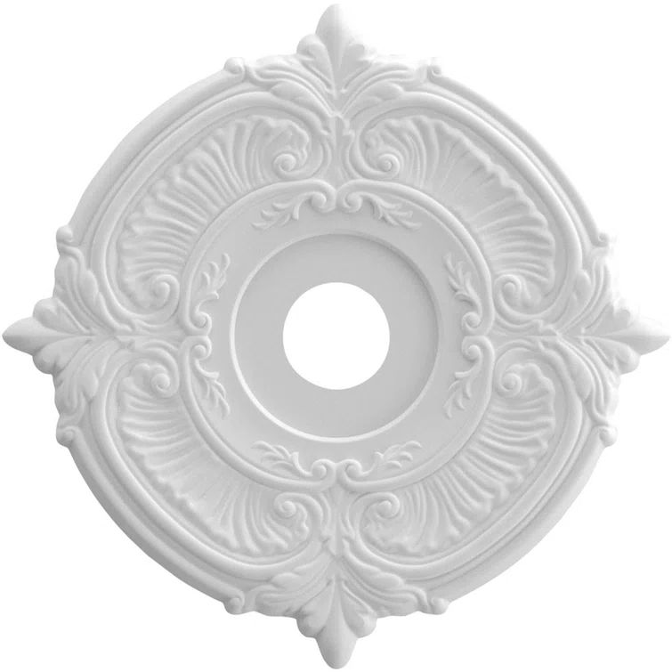 Attica White Thermoformed PVC 22" Ceiling Medallion