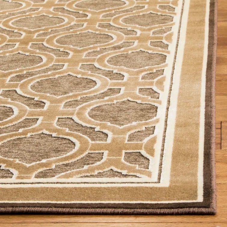 Hand Tufted Geometric Wool and Viscose Area Rug