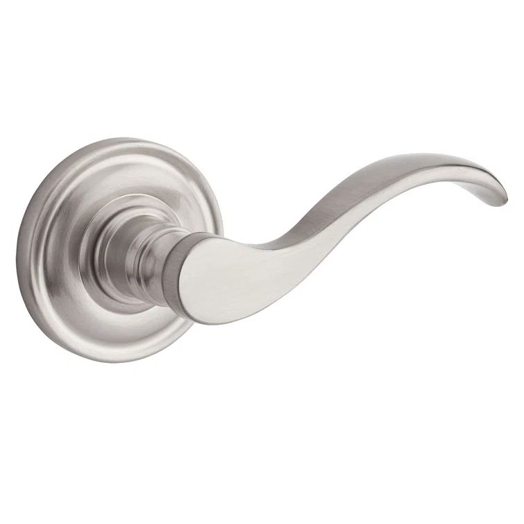 Satin Nickel Classic Wave Privacy Door Lever