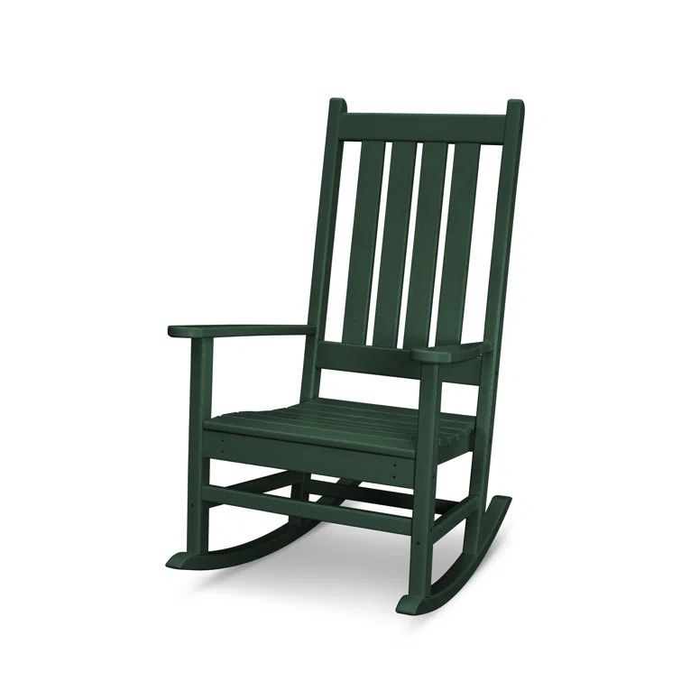 Green Weatherproof Polypropylene Vineyard Porch Rocking Chair