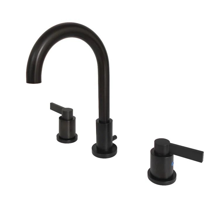 NuvoFusion Oil Rubbed Bronze Widespread Bathroom Faucet with Drain Assembly