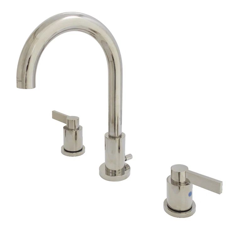 Modern Elegance 8-16" Widespread Polished Nickel Bathroom Faucet