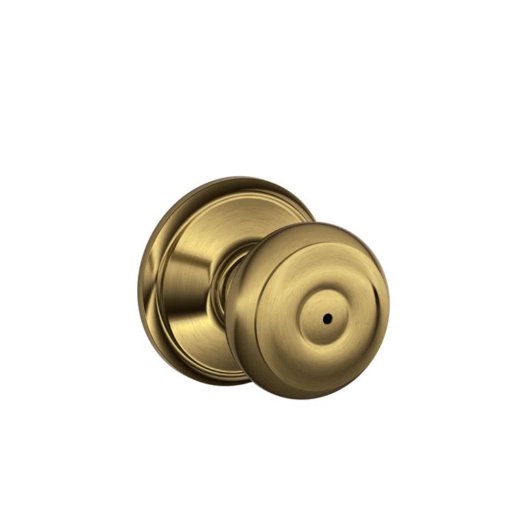 Antique Brass Georgian Privacy Knob for Bedroom and Bathroom