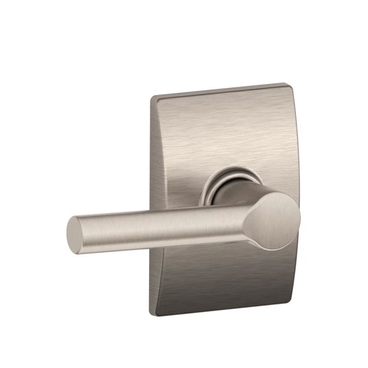 Satin Nickel Broadway Lever with Century Trim Passage Lock
