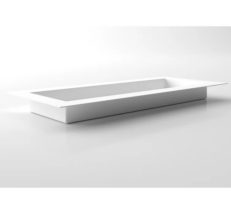 White Steel Geo Series Indoor/Outdoor Planter Box