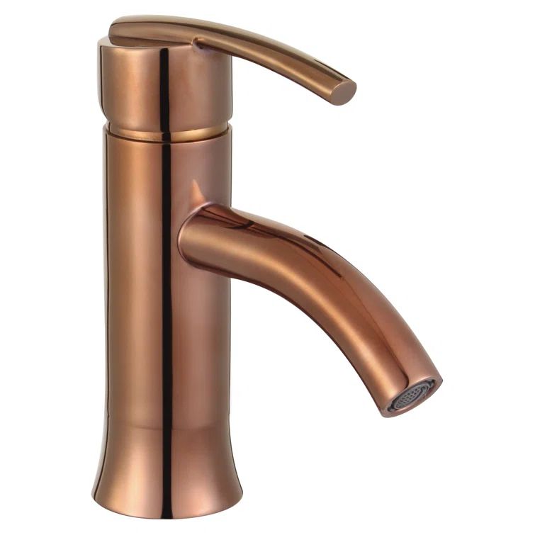 Waverly Elegant Polished Rose Gold Single-Hole Bathroom Faucet
