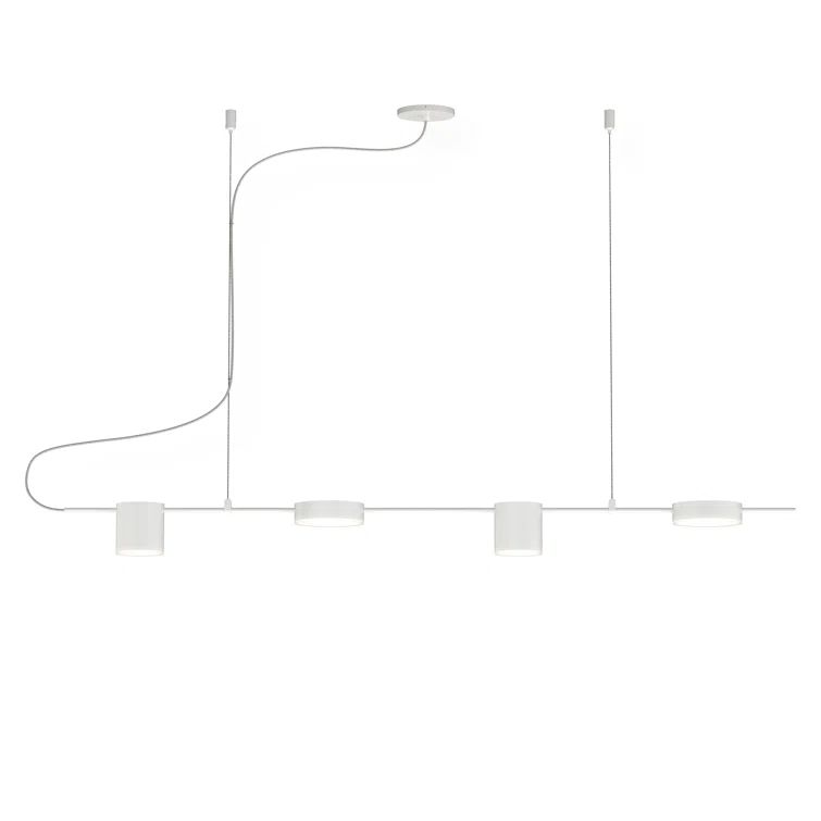 Satin White 42" Aluminum LED Indoor/Outdoor Pendant Light