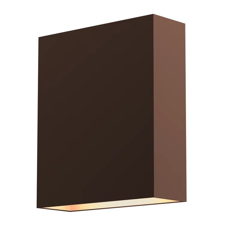 Architectural Textured Bronze LED Sconce with Dimmable Uplight and Downlight