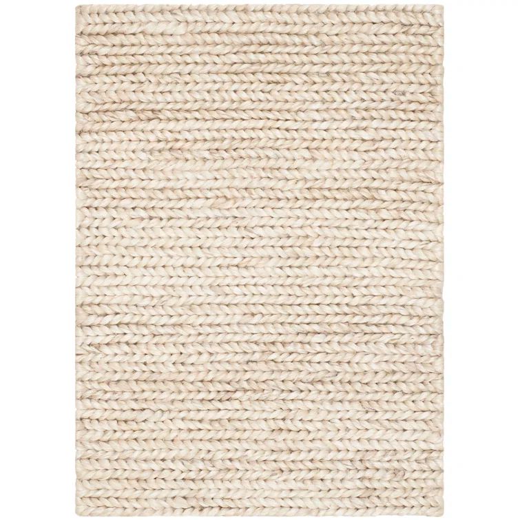 Hand-Knotted Birch Jute and Cotton 6' Area Rug