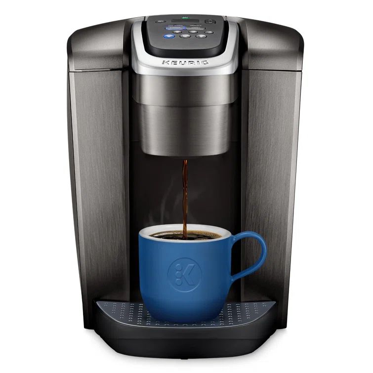 K-Elite Brushed Slate Single-Serve Coffee Maker with Iced Setting