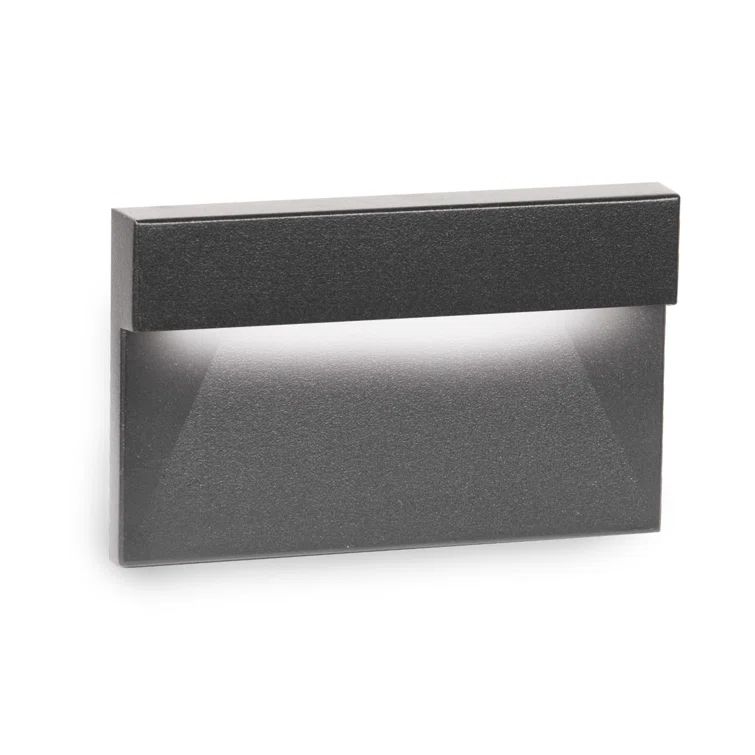 Sleek Black Aluminum LED Step Light - Dimmable, Energy Star Certified