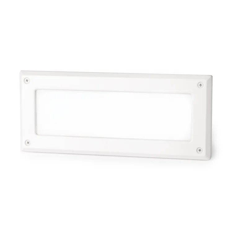 Architectural White 9.5" LED Brick Light with Opal Glass