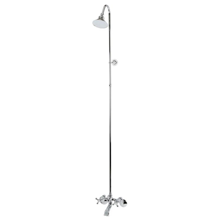 Polished Chrome Multi-head Wall Mounted Handheld Shower Combo