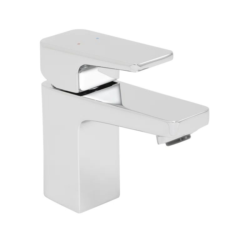 Kubos Modern Minimalist Polished Chrome Single Lever Bathroom Faucet