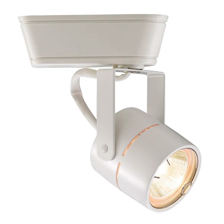 White Aluminum Low Voltage Track Head Light Fixture