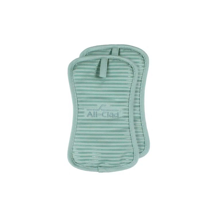 Rainfall Blue Silicone Heat-Resistant Pot Holder Set