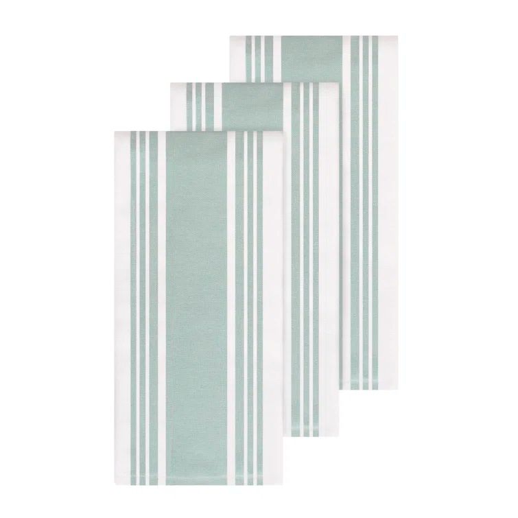 Rainfall Dual Striped Cotton Terry Kitchen Towel Set