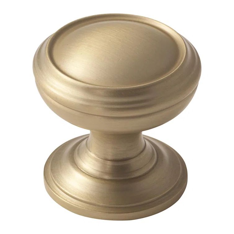 Golden Champagne Round Traditional Cabinet Knob with Mounting Hardware