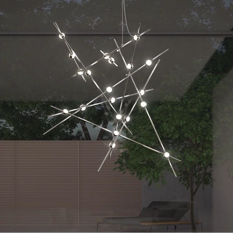 Constellation 39'' Satin Nickel Sputnik LED Lantern