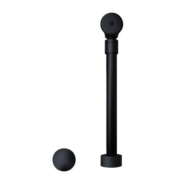 Matte Black Push to Seal Bath Tub Drain with Overflow