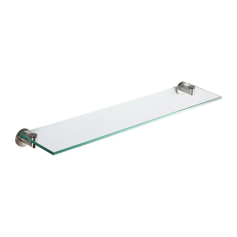 Kubic 24" Satin Nickel Minimalist Bracket Shelf