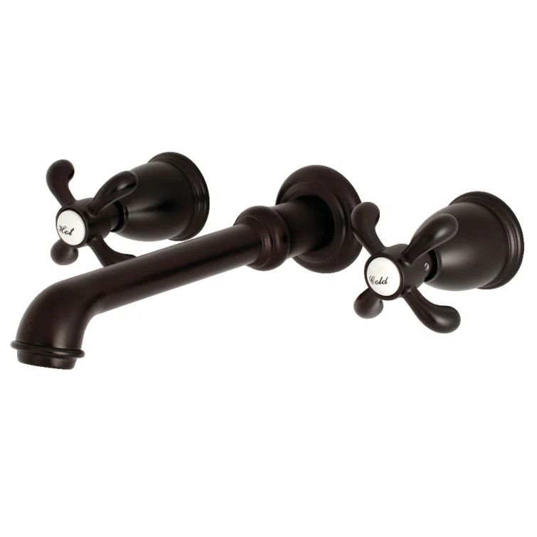 Oil Rubbed Bronze French Country Wall Mount Tub Faucet