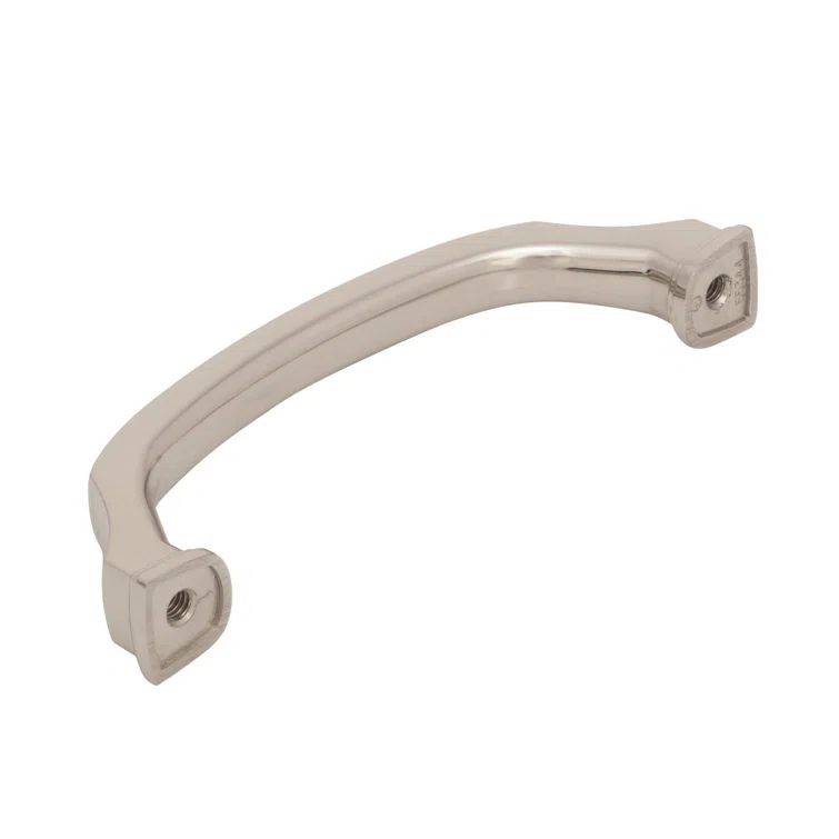 Polished Nickel Traditional Arch Cabinet Pull with Mounting Hardware