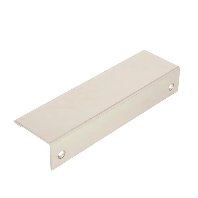 Polished Nickel Modern Finger Cabinet Pull with Mounting Hardware