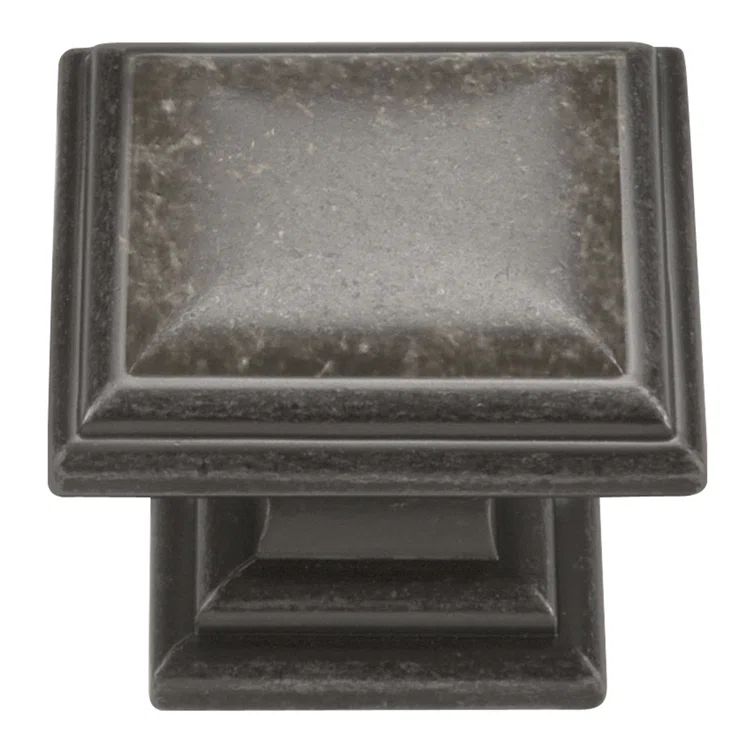 Black Nickel Square Cabinet Knob with Mounting Hardware