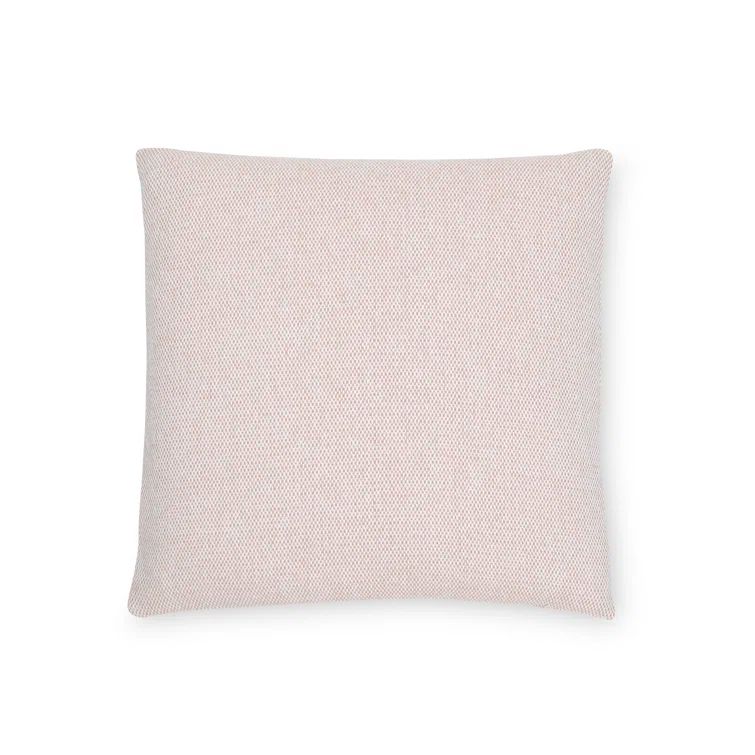 Apricot 22" x 22" Cotton Square Pillow with Feather Down Insert