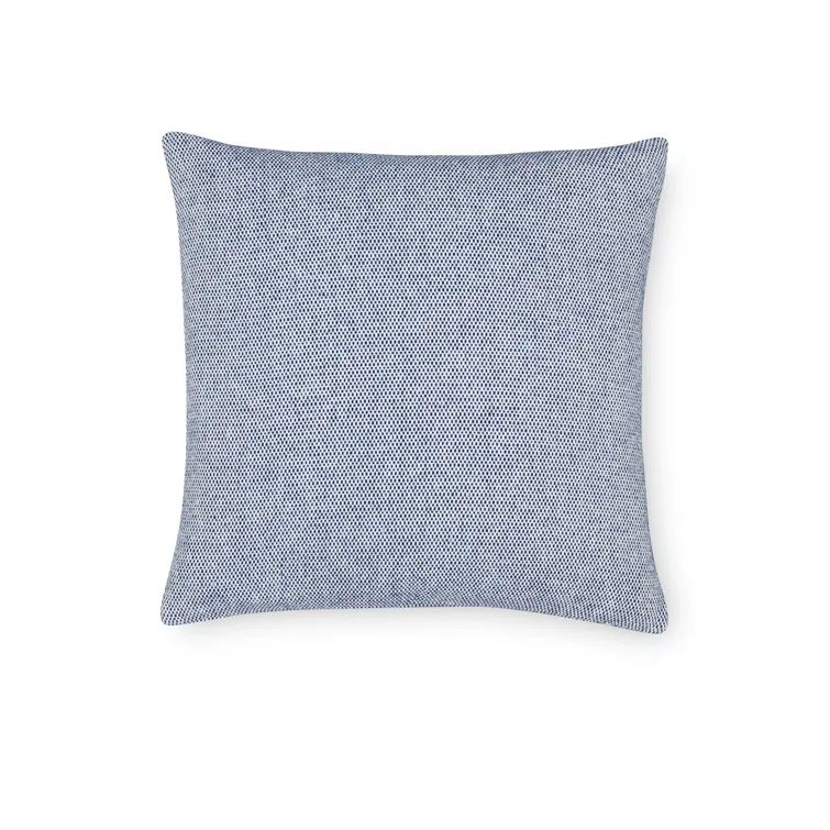 Navy Cotton Basket Weave Square Pillow 22" x 22"