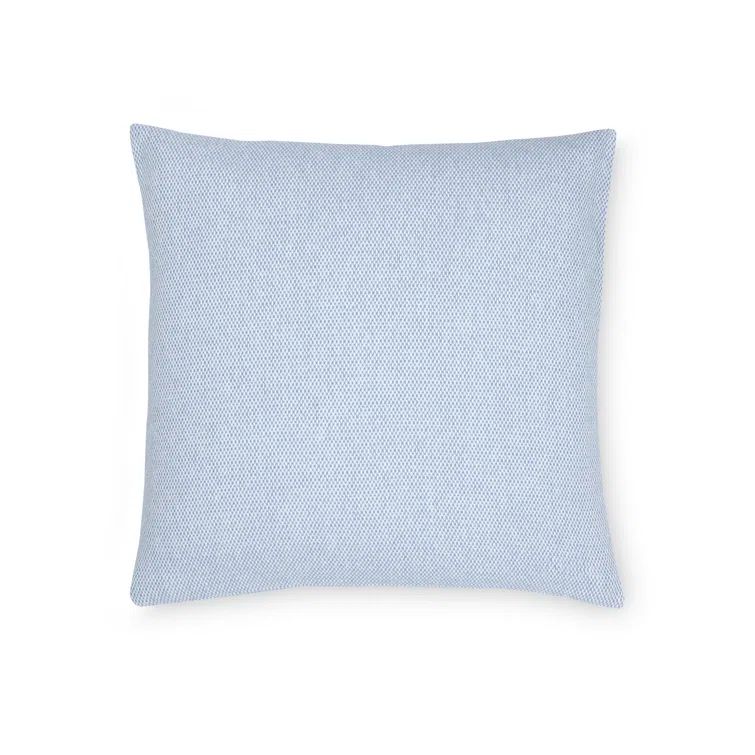 Ocean Blue Cotton Feather Square Throw Pillow