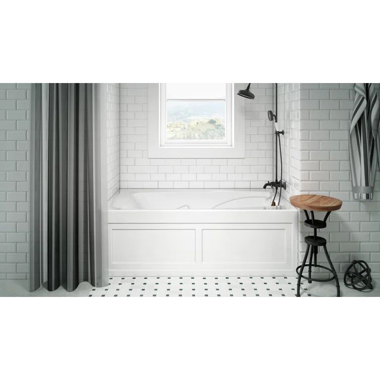 Cetra 60" x 32" White Acrylic Skirted Air Bathtub