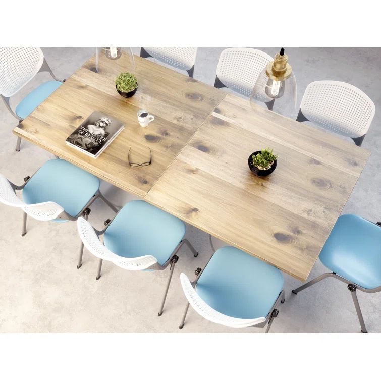 Urban Loft 42" Square Reclaimed Wood Bar Table with Steel Base