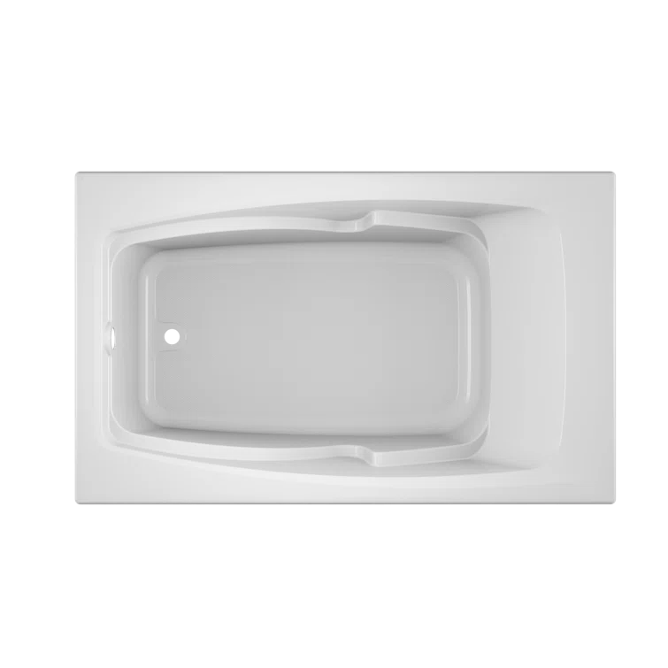 Cetra 60" x 36" White Acrylic Drop-In Soaking Bathtub