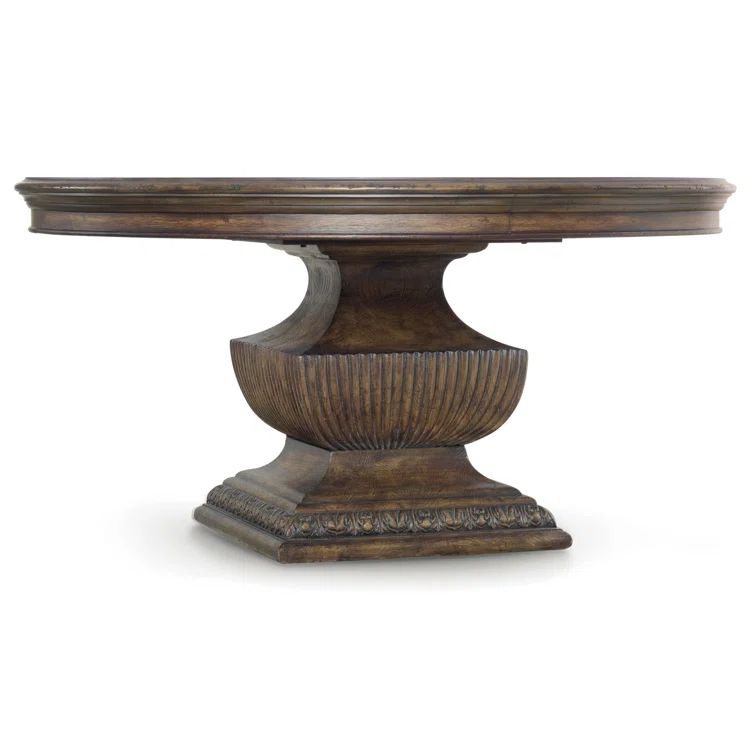 Traditional Reclaimed Wood 60'' Round Dining Table in Brown