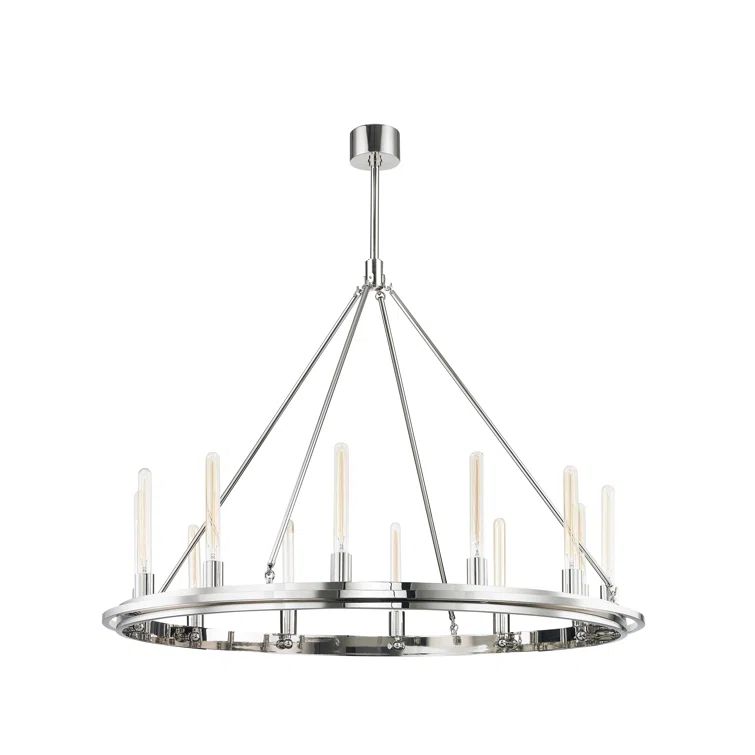 Polished Nickel 12-Light LED Indoor Chandelier