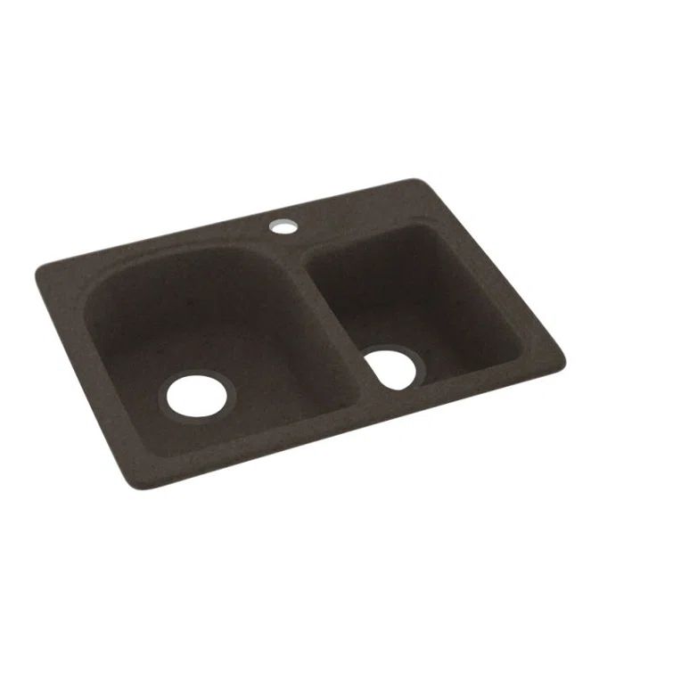 Canyon Stone Double Bowl Drop-In Kitchen Sink