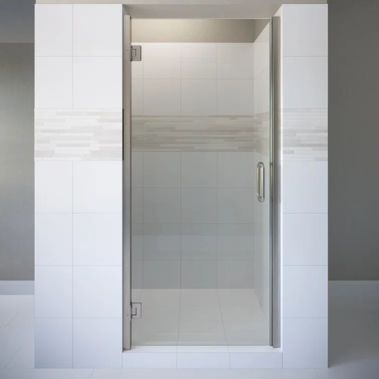 Coppia 26" x 72" Frameless Clear Glass Hinged Shower Door