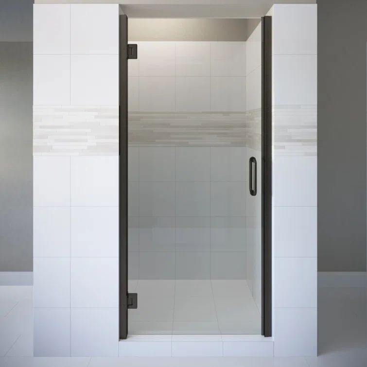 Coppia 23" x 72" Frameless Clear Glass Hinged Shower Door