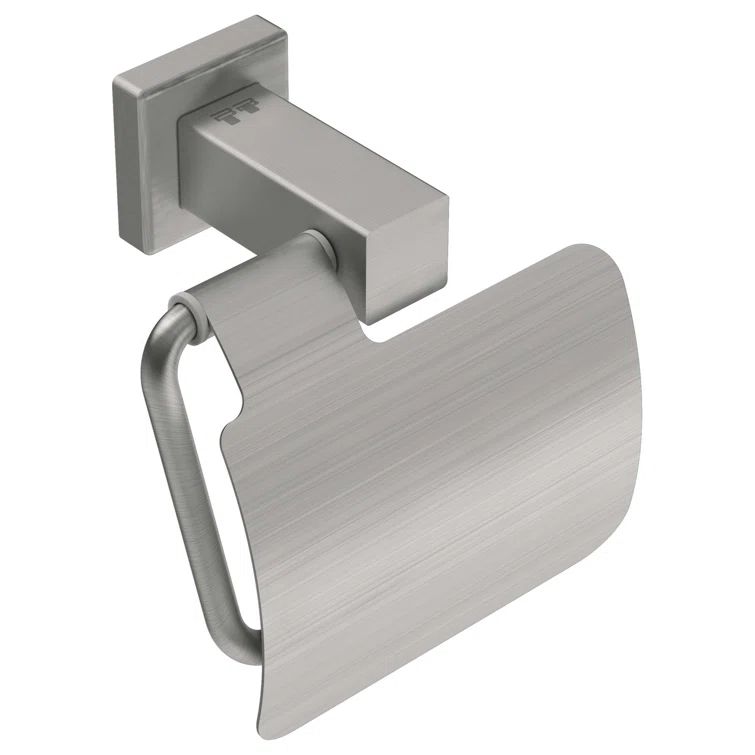 Brushed Stainless Steel Contemporary Wall Mount Toilet Paper Holder